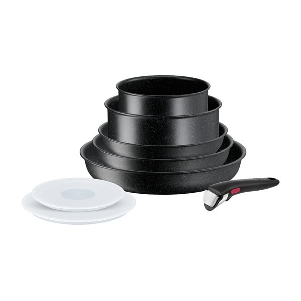 Set di pentole in alluminio 8 pezzi INGENIO Black stone L3998802 - Tefal