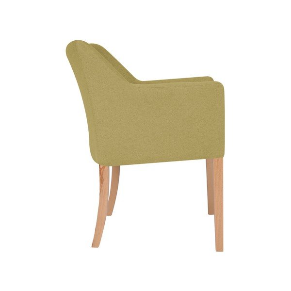 Žluté křeslo s područkami Micadoni Home Marcino-image-1