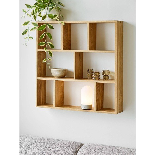Lampada da tavolo bianca/grigio tortora in metallo con paralume in plastica (altezza totale 18 cm) Ashford – House Nordic-image-1