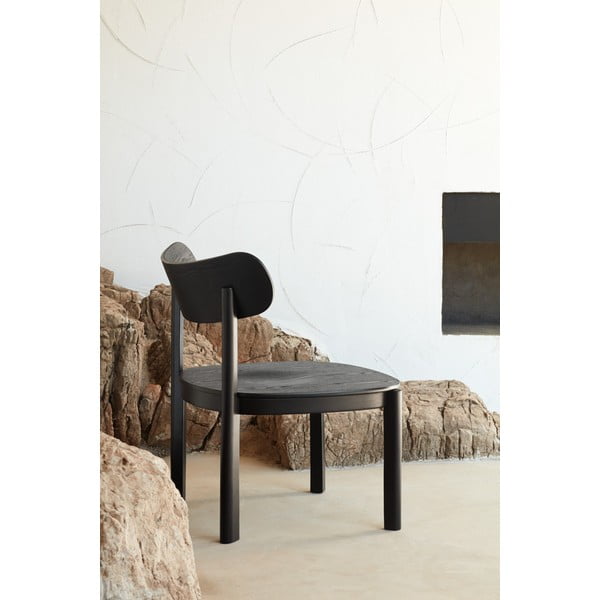 Sedia da pranzo nera in frassino Nara - Teulat-image-1