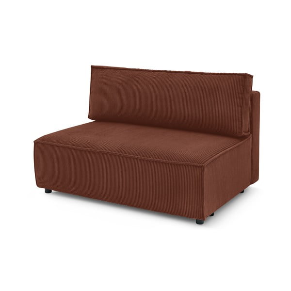 Modulo divano in velluto a coste color mattone, pezzo centrale Nihad modular - Bobochic Paris