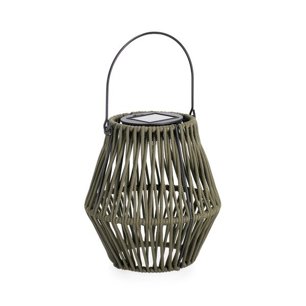 Lanterna a LED color kaki con alimentazione a pannelli solari (altezza totale 17 cm) Juny – Yes Everyday