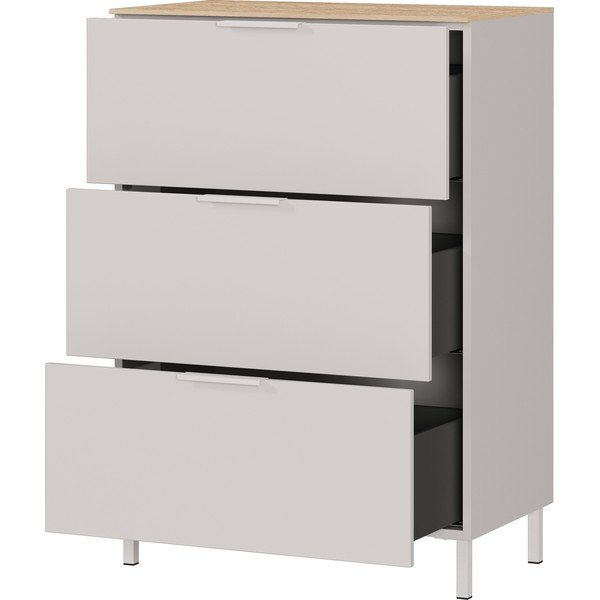 Armadietto color crema opaco 68x98x40 cm Savoca – Germania-image-4