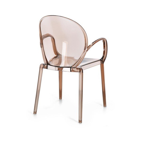 Sedia da esterno marrone chiaro in plastica Camilla – Bizzotto-image-4