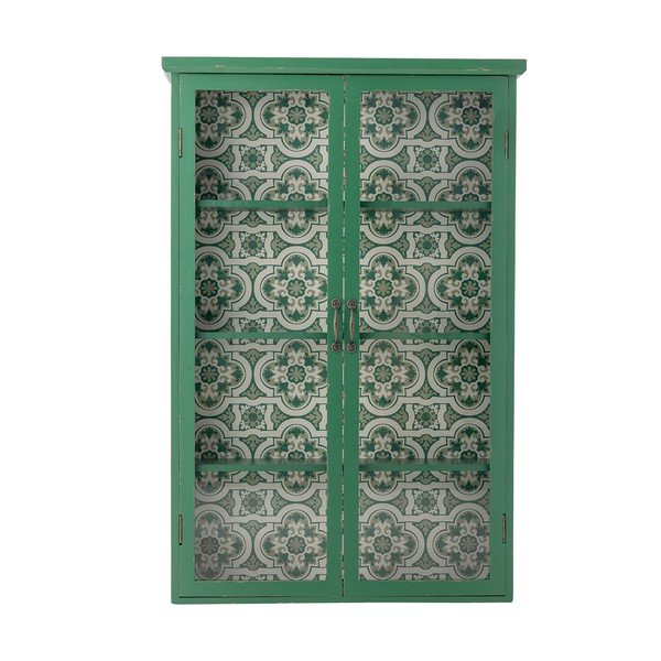 Vetrina verde in abete massiccio da appendere 81x122x22 cm Hazem – Bloomingville