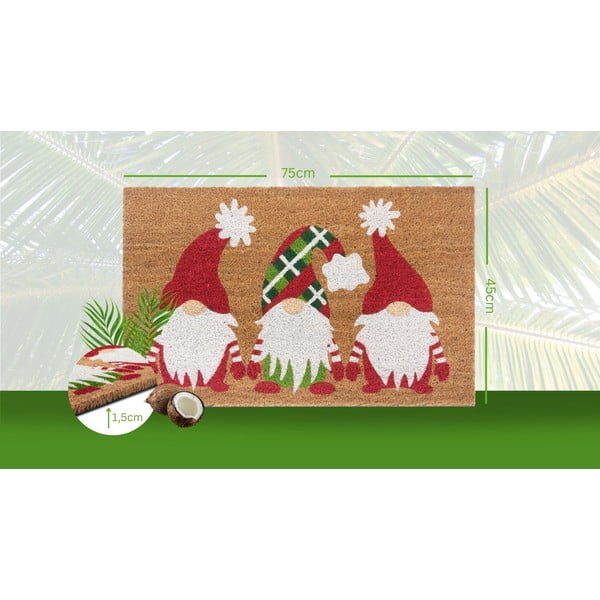Tappetino con motivo natalizio in fibra di cocco 45x75 cm - Hanse Home-image-4