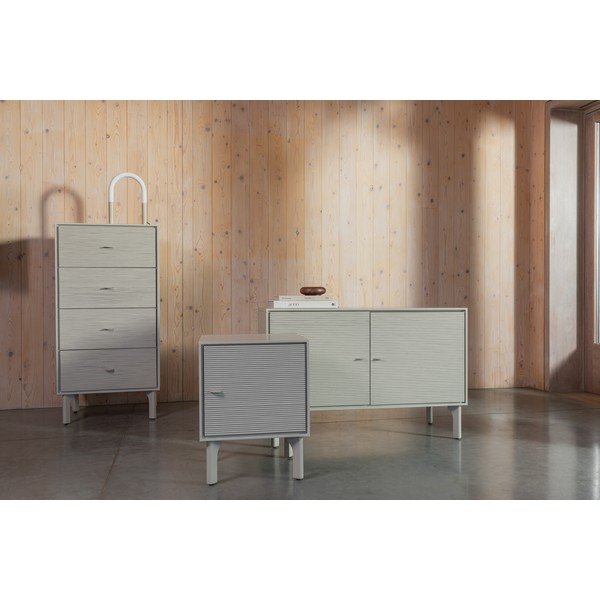 Cassettiera grigio chiaro 108x70x45 cm Morning – Zuiver-image-4