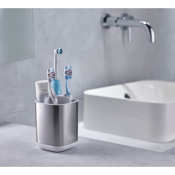 Porta spazzolino in acciaio inox EasyStore - Joseph Joseph-image-1