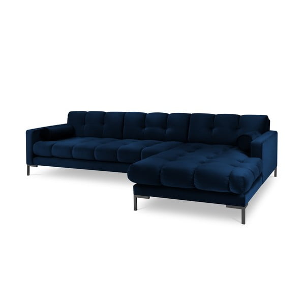 Divano angolare in velluto blu scuro, angolo destro Bali - Cosmopolitan Design-image-2