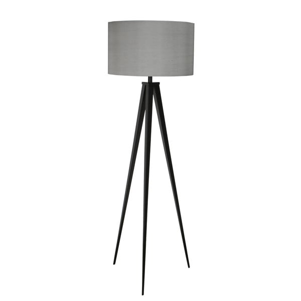 Lampada da terra nera e grigia Treppiede, ø 50 cm - Zuiver