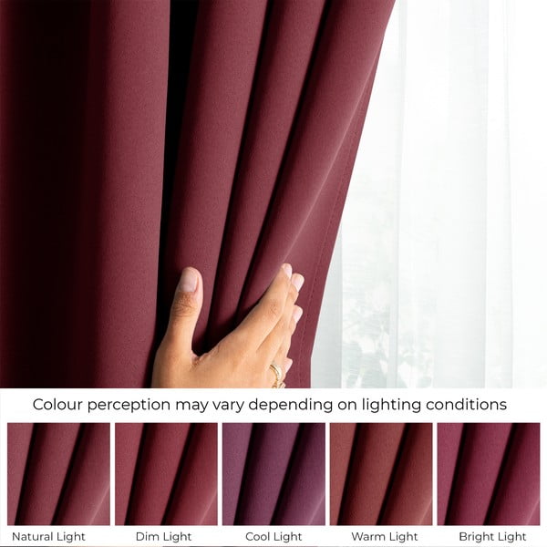 Tenda parzialmente oscurante burgundy 140x245 cm Kierra – Restilo-image-4