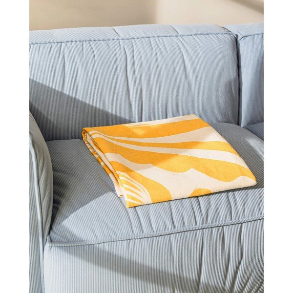 Coperta gialla 165x200 cm Lino – noo.ma-image-4