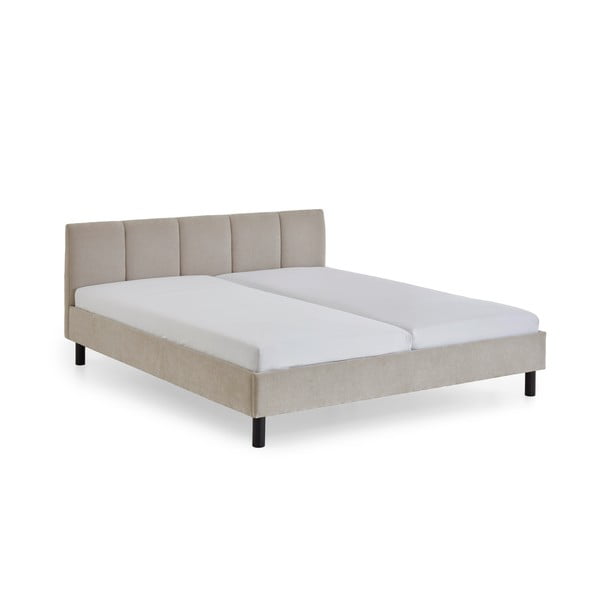 Letto matrimoniale imbottito beige rete non inclusa 180x200 cm Joker – Meise Möbel