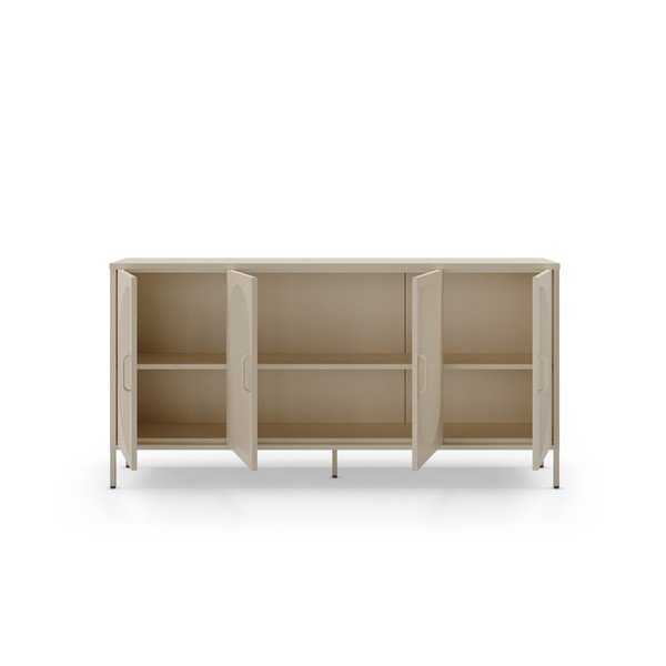Cassettiera color crema 160x90 cm Tayra - Marckeric-image-3