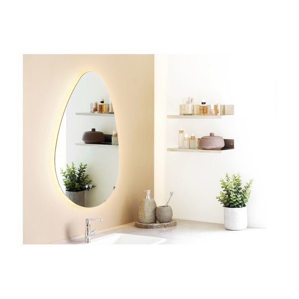 Mensola argentata in acciaio 40 cm Nagoya – House Nordic-image-1