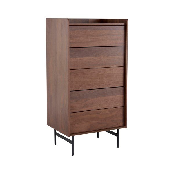 Cassettiera colore naturale scuro con effetto noce 60x118,5x45 cm Örgryte – Jotex