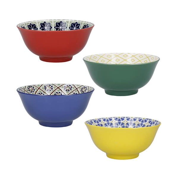 Set di 4 ciotole in ceramica, ø 15 cm - Kitchen Craft