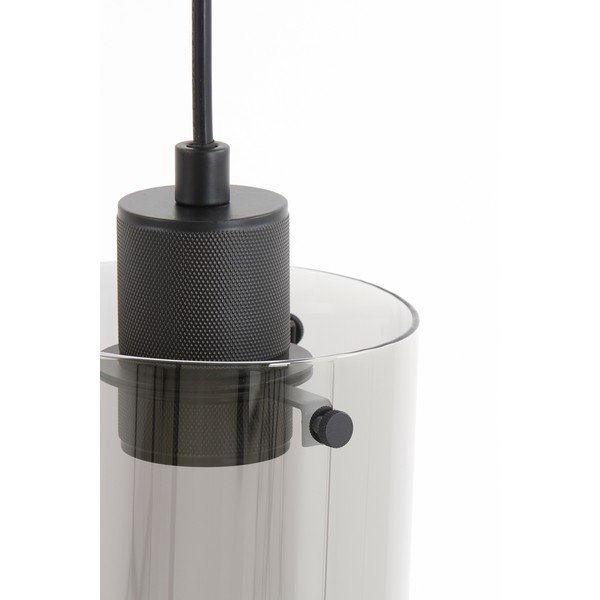 Lampada da soffitto nera con paralume in vetro 65x12 cm Vancouver - Light & Living-image-1