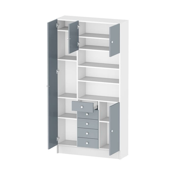 Mobile bagno grigio e bianco 90x182 cm Combi - TemaHome-image-3