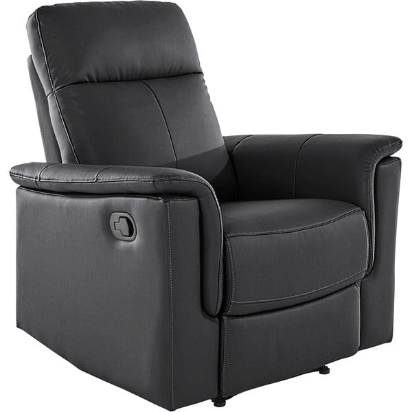 Poltrona relax in pelle nera Southbrook - Støraa