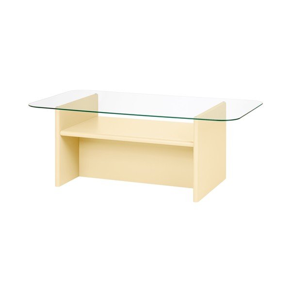 Tavolino da salotto giallo chiaro 63x110 cm Tovo – noo.ma