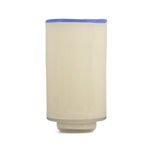Vaso color crema in vetro (altezza totale 21,5 cm) Milo – ONA