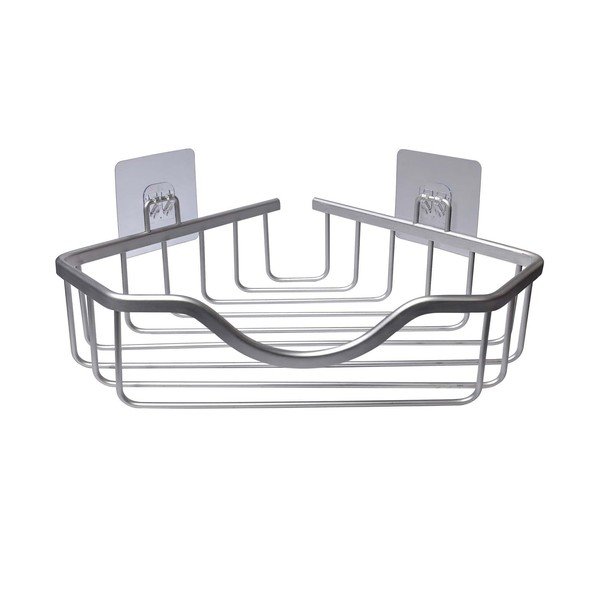 Mensola da bagno senza foratura/ad angolo color argento lucido in alluminio Filaire Aluminium – douceur d'intérieur