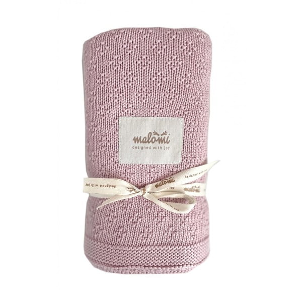 Coperta per neonati in bambù rosa 80x100 cm - Malomi Kids