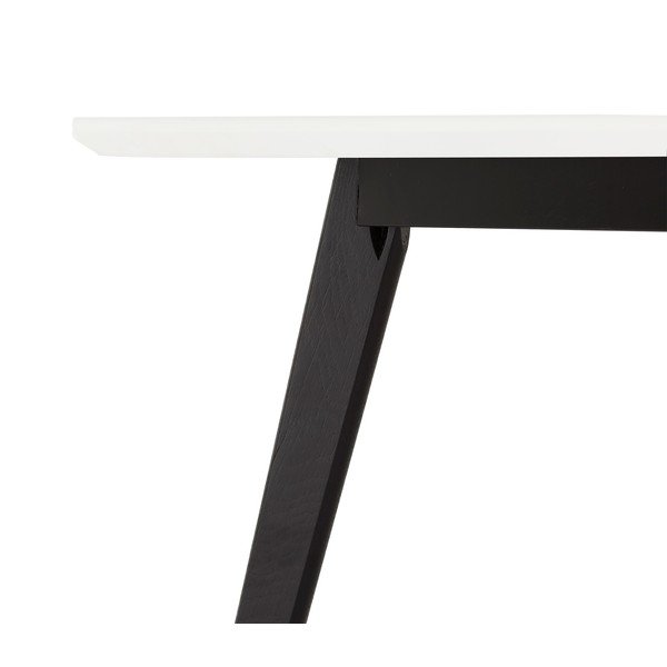 Tavolo da pranzo bianco con gambe nere Life, 160 x 90 cm - Furnhouse-image-3
