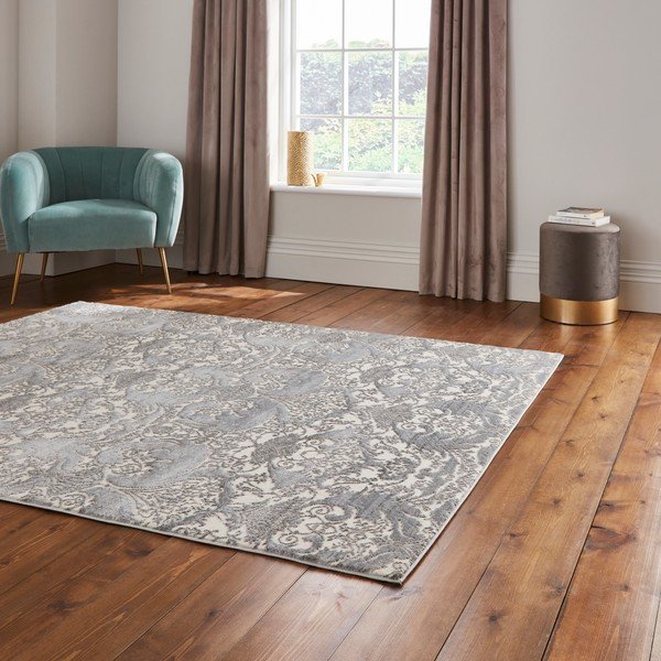 Tappeto grigio e color crema 160x235 cm Imperial Grey – Think Rugs-image-2