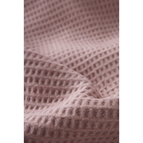 Coperta rosa in misto cotone 140x180 cm Basics Waffle – Euromant-image-2