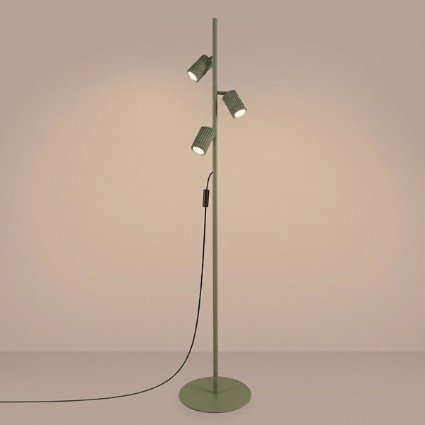 Lampada da terra verde in alluminio con struttura flessibile (altezza totale 155 cm) Gleam – Sollux-image-4