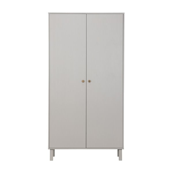 Armadio in pino grigio chiaro 100x195 cm Madu - WOOOD