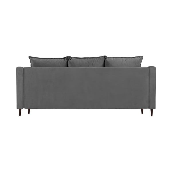 Divano letto in velluto grigio con contenitore, 215 cm Freesia - Mazzini Sofas-image-3