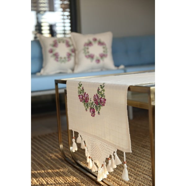 Runner da tavola in cotone 45x150 cm Cross - Oyo Concept-image-2