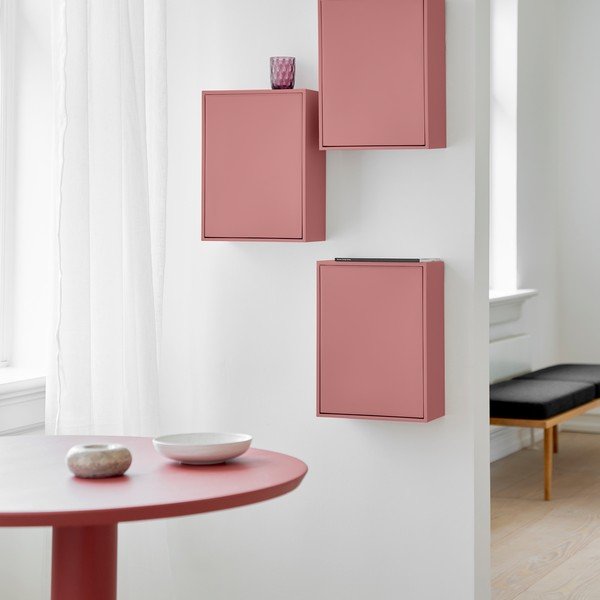 Cestino per la spazzatura rosa polveroso in plastica riciclata per raccolta differenziata/da parete Recycling Box – ReCollector-image-1