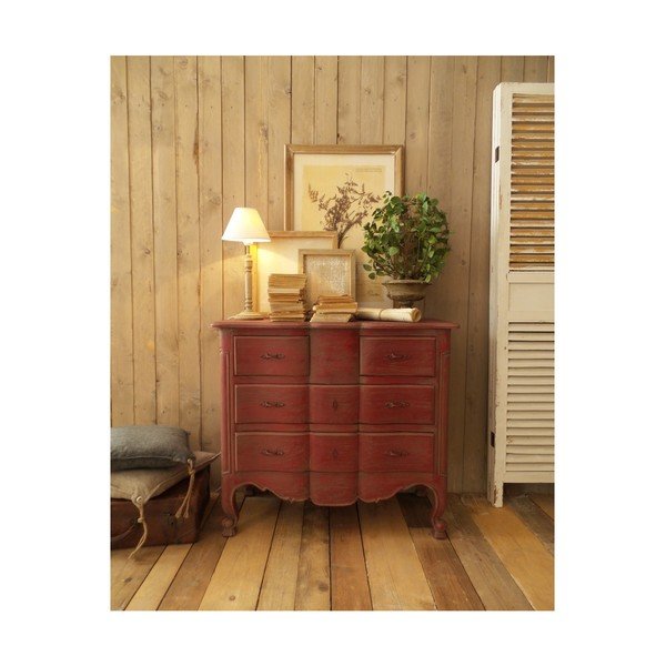 Cassettiera Versailles in mogano rosso, altezza 81 cm - Orchidea Milano-image-2