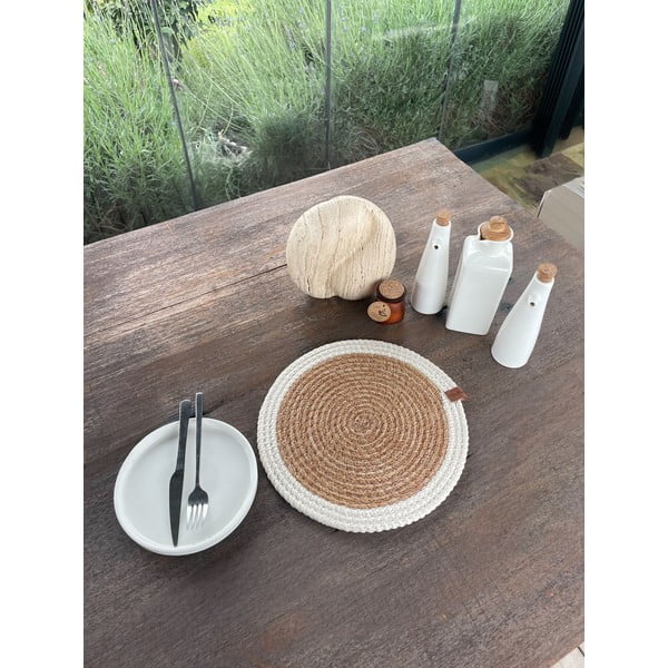 Tovaglietta in iuta ø 33 cm Wicker – Mila Home Luxury-image-2