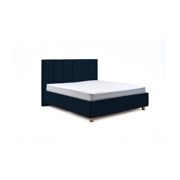 Letto matrimoniale blu scuro con contenitore, 160 x 200 cm Wega - ProSpánek