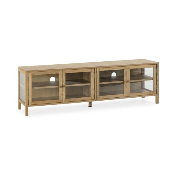 Mobile TV di colore naturale con effetto rovere 160x50x40 cm Ceci – MOME-image-3