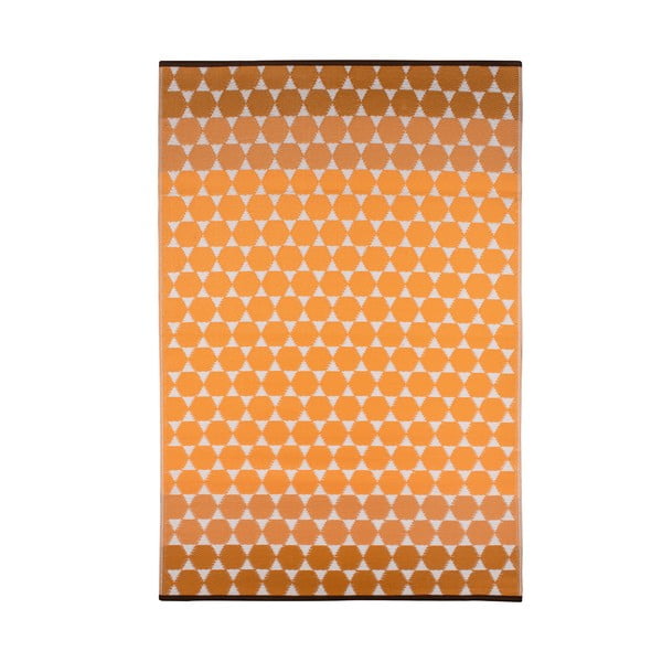 Tappeto per esterni arancione Esagono, 150 x 240 cm - Green Decore