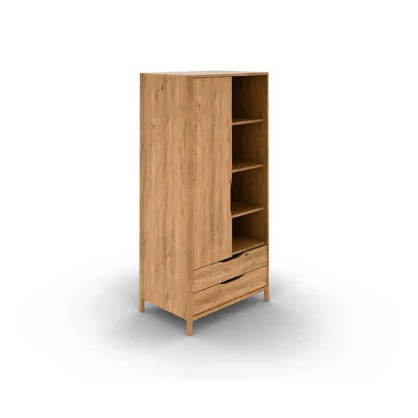 Armadio in legno di quercia in colore naturale 90x188 cm Twig - The Beds-image-2