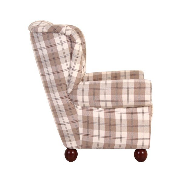 Poltrona a quadri marrone Monarch Chenille - Max Winzer-image-2