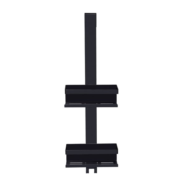 Mensola da bagno da appendere nera in acciaio inox Bribano – Wenko-image-2