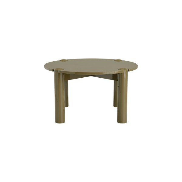 Tavolino da salotto rotondo color kaki in MDF ø 80 cm Pussel – Ellos Home