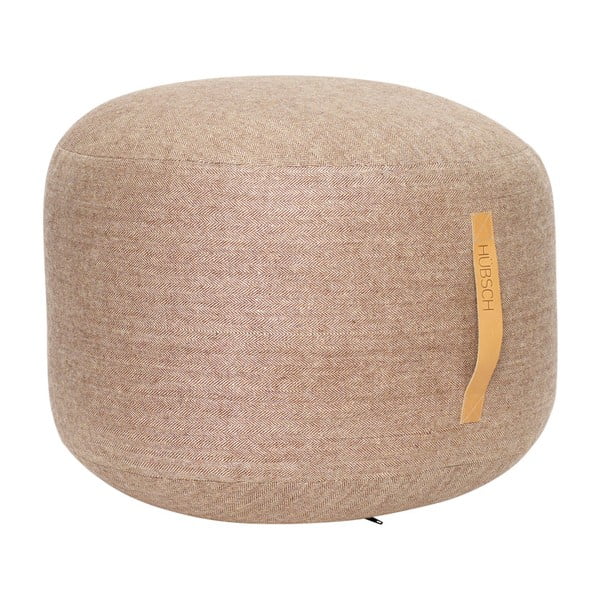 Pouf Zerio marrone chiaro, ø 50 cm Mochi - Hübsch