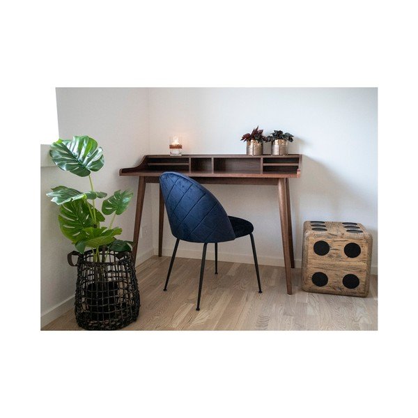 Set di 2 sedie da pranzo blu con gambe nere Geneve - House Nordic-image-4