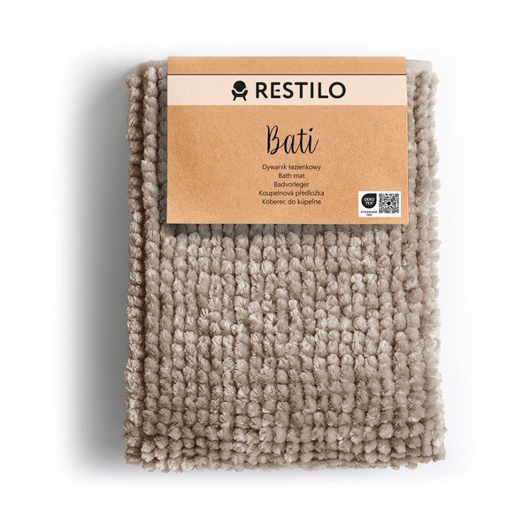 Tappetino per il bagno marrone chiaro 70x120 cm Bati – Restilo