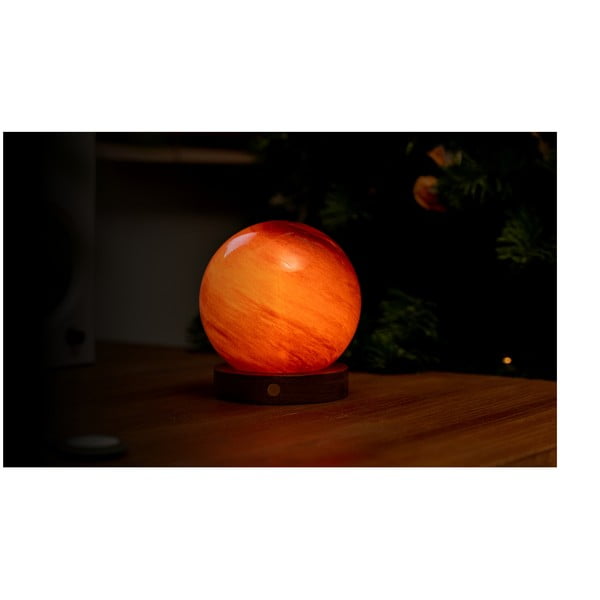 Decorazione luminosa marrone scuro con ricarica USB ø 12 cm Sand Storm – Gingko-image-3