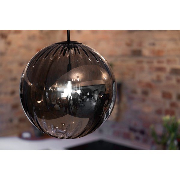 Lampadario nero con paralume in vetro ø 35 cm Fengari – Markslöjd-image-1